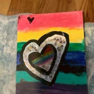 Colorful Heart Canvas Art